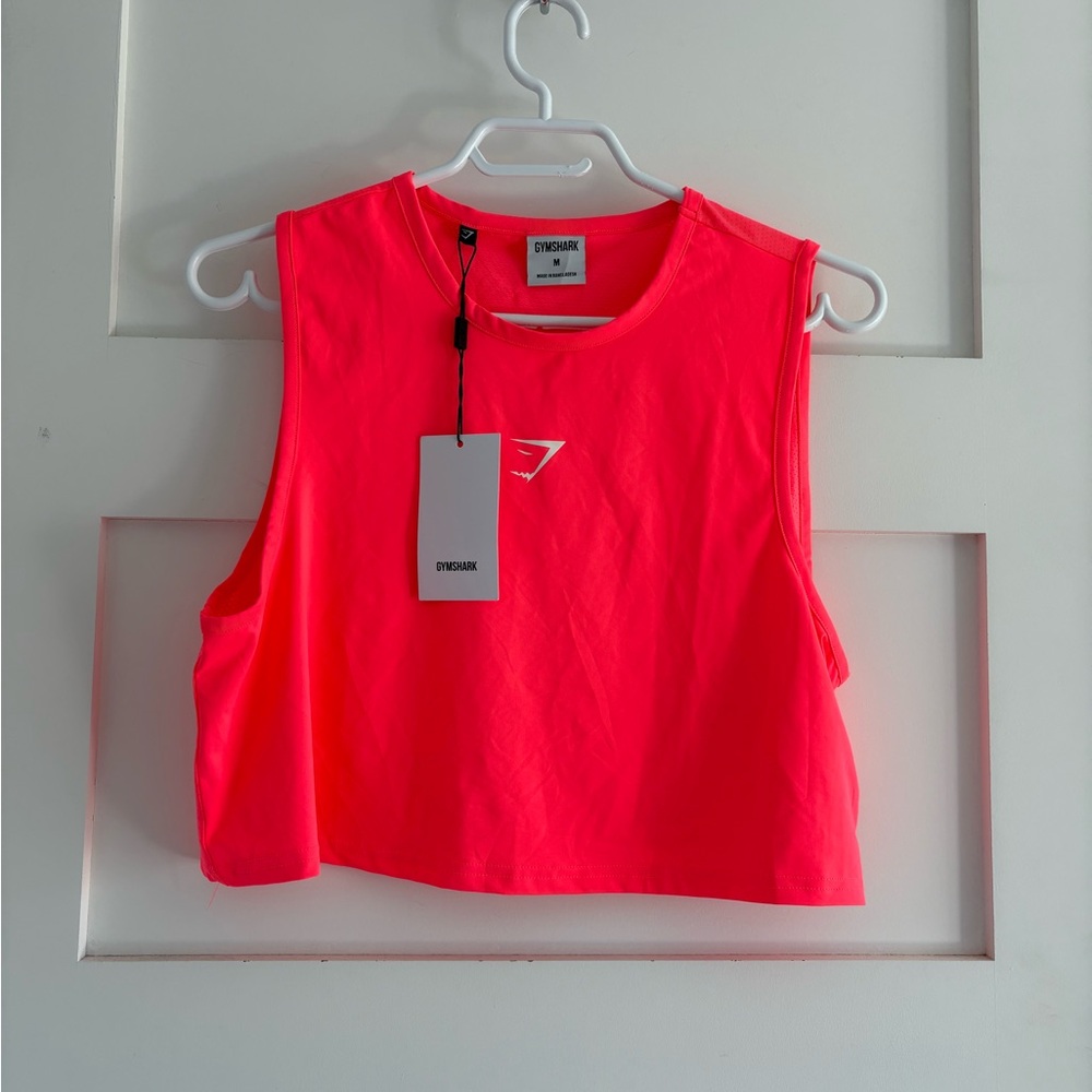 Gymshark Training Crop Tank Fluro Pink size M